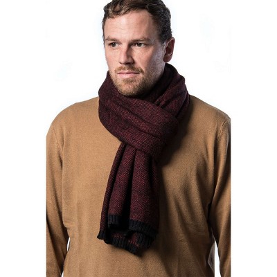 Mio Marino | Aristocractic Fashionable Winter Scarf - Black & Red, Size ...