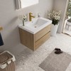 SEVOBAL Bathroom Vanities 30 Inch Contemporary Floating Vanity with Stone Composite Sink and Smart Storage Solutions, Beige, 29.53"*19.69"*22.44" - 2 of 4