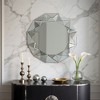LNC 39-in W x 39-in H Geometric Round Clear Facted Glass Silver Frame Wall Mirror - 2 of 4