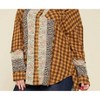 Women's Plaid Floral & Animal Block Shirt - Oddi - 2 of 3