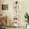 Greenstell Modern Style Bookshelf, Bookcase, High Bookshelf Corner Storage Organizer for Home Office Bedroom Kitchen Living Room - 2 of 4
