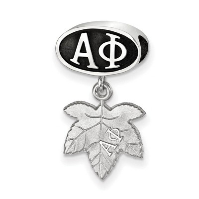Black Bow Jewelry Sterling Silver Alpha Phi Greek Life Bracelet Bead Charm