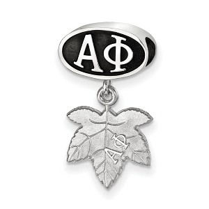 Black Bow Jewelry Sterling Silver Alpha Phi Greek Life Bracelet Bead Charm - 1 of 3