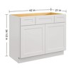 LOVMOR 21-in. D x 34.5-in. H in Plywood Vanity Sink Base Kitchen Cabinet with Drawers without Top for Kitchen, Bathroom, Living Room - 4 of 4