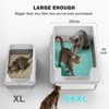 Large Cat Litter Box 28x20 Inches, High-Sided Enclosed Litter Pan with Low Entry, Non-Stick Bottom for 3+ Cats, Senior & Overweight Cat Friendly - 3 of 4
