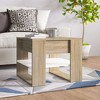 vidaXL Coffee Table in Sonoma Oak and White - 2 of 4