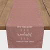 Creative Products It's the Most Wonderful Time of the Year Red 16 x 90 Cotton Twill Table Runner - image 3 of 3