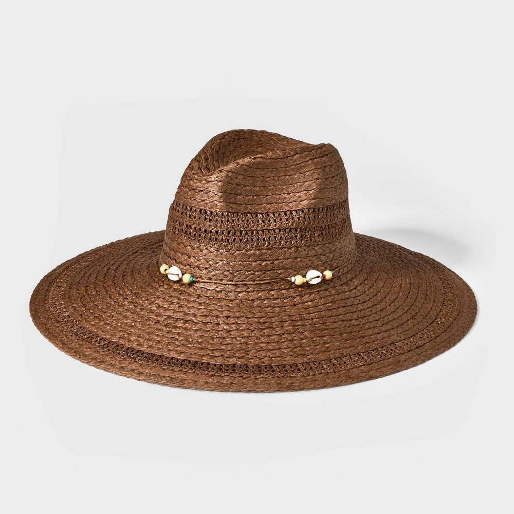Fashion Straw Hat - Universal Thread™ Dark Brown S/M
