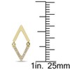 Everly Jewelry - 14K Yellow Gold Diamond Accent Geometric Earrings - 2 of 4