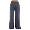 24seven Comfort Apparel Comfortable Solid Color Palazzo Lounge Pants - 2 of 3