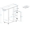 Sevobal Utility Storage Cabinets, Portable Cabinet with Wheels and Open Shelves for Living Room Bedroom, White, 42.13"*16.73"*40.55" - 4 of 4
