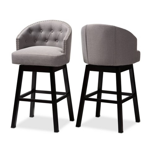 Set Of 2 Theron Swivel Barstools Baxton Studio Target