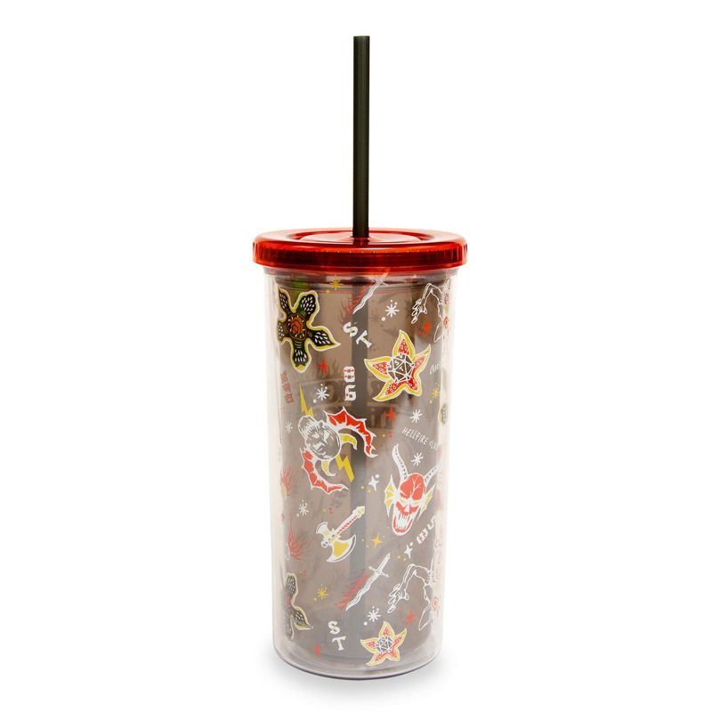 Silver Buffalo Stranger Things Hellfire Club Carnival Cup With Lid and Straw | Holds 20 Ounces, 2 of 7