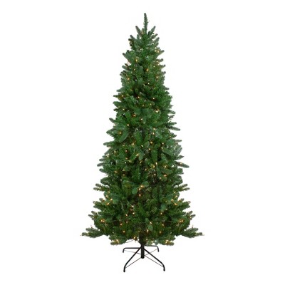 Northlight 7' Pre-Lit Altoona Pine Slim Artificial Christmas Tree - Clear Lights