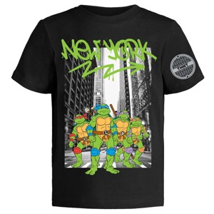 Nickelodeon Ninja Turtles T-Shirt (Sets) Michelangelo Leonardo Raphael Donatello TMNT Outfit Costume Tee Toddler Birthday to Kids Clothes - 1 of 3
