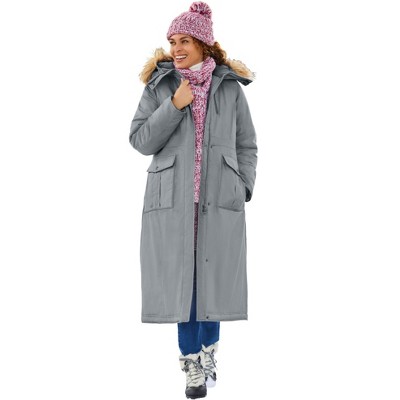 Woman Within Women's Plus Size The Arctic Parka In Extra Long Length