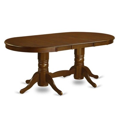 FurniFact,Elegant Oval Dining Table – Solid Wood Round Dining Table for 6