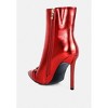 Firefly Metallic Chain Embellished Stiletto Ankle Boots Women - 3 of 4