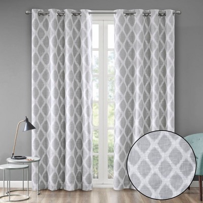 PAGED Printed Ikat Blackout Curtains for Bedroom,Window Curtain Panel with Grommet Top,Curtains for Living Room,Machine Washable