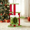 32in Christmas Themed Cat Tower with Cat Condo, 3-Level Plush Cat Tree Activity Center for Indoor Cats - 2 of 4