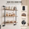 VEVOR Industrial Pipe Shelf, 3 Tier 32x7.87in, Wall-Mount Floating Rustic Wood Shelves Bracket Display Bookshelf,Storage Rack Sundries Holder, Black - 4 of 4