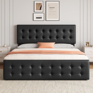 Bed Frame with 4 Storage Drawers and Headboard - 1 of 4