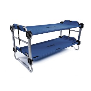 Disc-O-Bed Youth Double Cot Kid-O-Bunk w/ 200 Pound Capacity & Carry Bags, Navy - 1 of 4