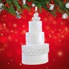 Polarx 4.25 In Wedding Cake Christmas Tree Ornament , Christmas Decor Marriage Cake (1PC) - 2 of 4