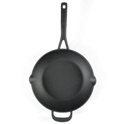 Martha Stewart Black 12" Pre-Seasoned Cast Iron Skillet