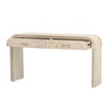 LIVAREEmlen Unique Retro Silhouette Console Table with Open Style, Two Top Drawers for Entrance, Dinning Room, Living Room (Natural Wood Wash) - 2 of 4
