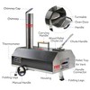 Pizza Oven Outdoor, 12inch Semi-Automatic Rotatable Pizza Ovens, Portable Stainless Steel Wood Fired Pizza Oven Pizza Maker with Built-in Thermometer - 3 of 4