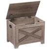 Storage Bench with Lift Top, Wooden Storage Chest for Entryway and Bedroom - 3 of 4