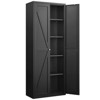 Maliang 27.56 x 13.78 x 64.96" 2 Doors Metal Storage Cabinet, Kitchen Pantry Cabinet With Adjustable Shelves - 3 of 4