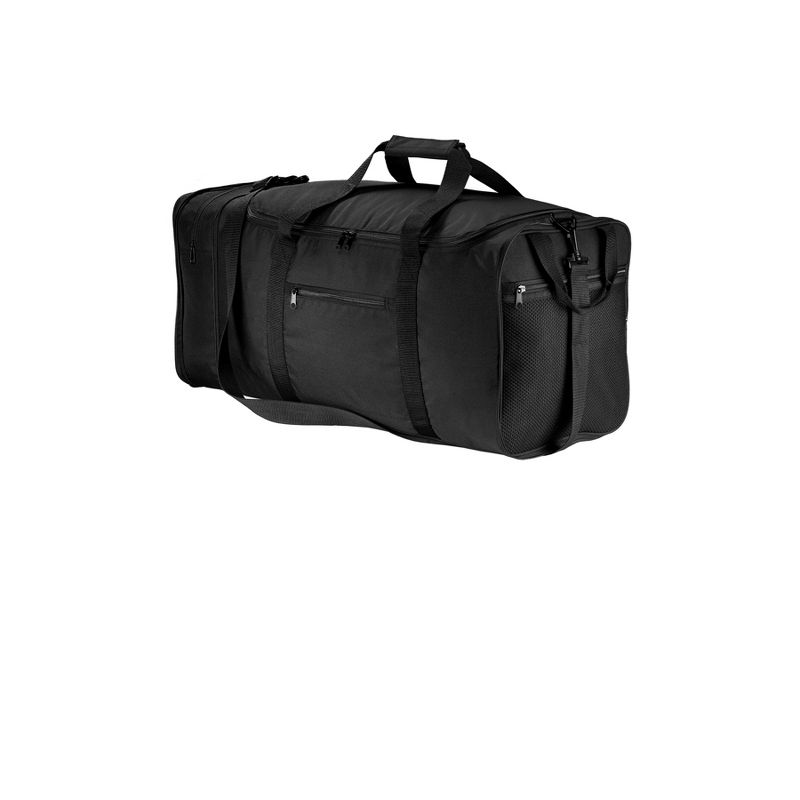 Packable Travel Duffel Bag- Easy Storage and On-the-Go Convenience with Multiple Zipper Compartments - Foldable and Lightweight - 50L - Black, 3 of 6