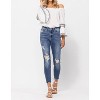 Women's High Waist Destroyed Relaxed Fit Denim Jeans - Judy Blue - 4 of 4