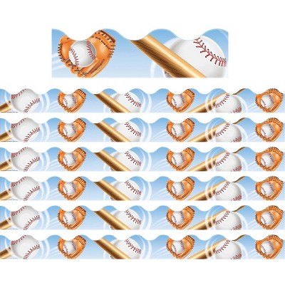 Eureka Baseball Deco Trim 37 Feet Per Pack 6 Packs (EU-845201-6)