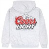 Mens Coors Light Mountain Logo Grey Front and Back Print Hoodie - 3 of 4
