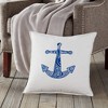 Kensington Garden 20"x20" Oversize Anchor Cotton Canvas Square Throw Pillow - 2 of 3