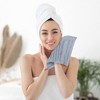 Unique Bargains Bathroom Hotel Spa Striped Comfort Pure Cotton Washcloths 12 Packs - 3 of 4