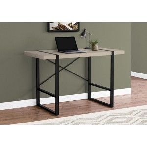 NicBex 48" Industrial Computer Desk with Grey Reclaimed Wood-Look Black Metal Legs, X-Shaped Support for Home Office, Laptop/Work - 1 of 4