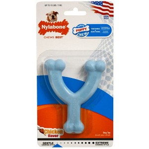 Nylabone Puppy Wishbone in Blue - 1 of 1
