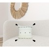HomeRoots 20" X 20" Off-White And Black 100% Cotton Geometric Zippered Pillow - 2 of 4