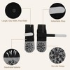 Unique Bargains Non-Slip Dog Socks with Reflective Adjustable Tapes Black Gray 4 Pcs - 2 of 4
