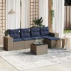 vidaXL 6 Piece Patio Sofa Set with Cushions Poly Rattan - 2 of 4