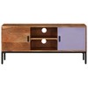 vidaXL TV Stand Honey Brown and Gray 43.3 in.x11.8 in.x19.7 in. Solid Wood Acacia - 4 of 4