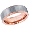 Jewelry Avalanche 2-tone Mens Tungsten Carbide Wedding Band Rose Gold Inner, Comfort-fit, 8mm - 2 of 2