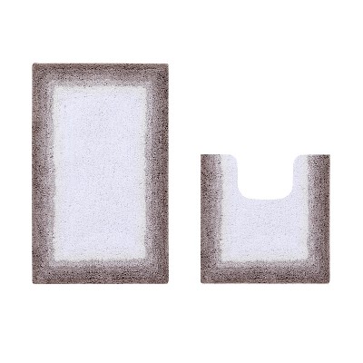 Torrent Collection 2 Piece 100% Soft Cotton Tufted Weave Bath Rug Set, Ombre Pattern, Super Soft & Absorbent, Machine Washable Bathroom Mats