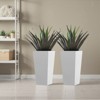 Wooakway Outdoor/Indoor/Decor/Garden Large Tall Metal Planter Pots Planter Boxes Cachepots Nursery Pots - 2 of 4