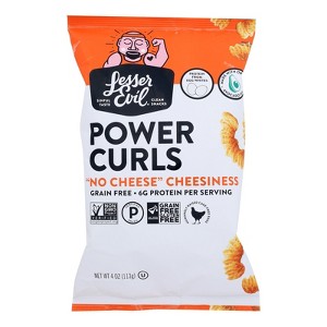 Lesser Evil - Power Curls No-Cheese Cheesiness - Case of 12-4 OZ - 1 of 3