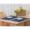 Unique Bargains Waterproof Reversible Vinyl Faux Leather Placemats 19 x 13 Inches 6 Pcs - 2 of 4